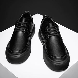 Zapatos de Vestir Formales de Cuero para Hombre, de Caña Alta, Cómodos, con Cordones, para Oficina, Transpirables, con Punta Redonda, para Uso Diario - Product Image 6