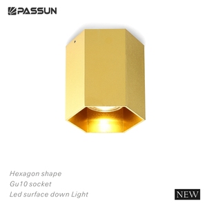 Interior tienda Hotel hogar aluminio cuadrado downlight GU10 zócalo Hexagonal lámpara carcasa techo - Product Image 5