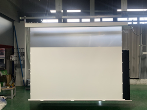 صندوق كهربائي أبيض صغير Langshi مع تعليق فوتون أبيض 92 بوصة شاشة عرض 4K فائقة الدقة للسينما المنزلية - Product Image 2