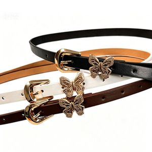 Ceinture en cuir PU Zenos pour femme avec boucle à ardillon en alliage, largeur 1,4 cm, pour jeans, robes, jupes et accessoires - Product Image 1