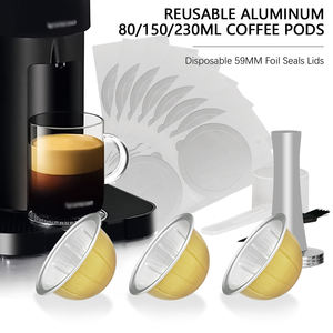1SET Prix de gros Capsule de café réutilisable compatible avec la machine à expresso Vertuoline Vertuo avec joints en feuille de 59mm - Product Image 2