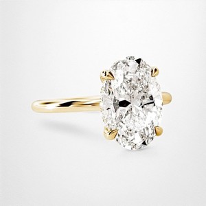 Anello di Fidanzamento Classico con Moissanite Taglio Ovale 4.5CT, Gioiello in Argento Sterling S925 - Product Image 2