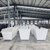 Bac à déchets de 8 m³, fabrication directe en usine, conteneur à déchets en acier résistant aux intempéries, bac à ordures extérieur, couleur et logo OEM