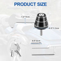 Serrure de casque de guidon en aluminium CNC de haute qualité pour Can Am Spyder F3 RT moto décorative Anti-vol accessoires robustes