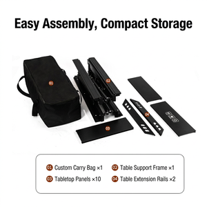 Adjustable Folding Modern Portable Camping <b>Table</b> Aluminum Alloy Rectangular Outdoor Tactical Picnic <b>BBQ</b> Furniture - Product Image 4