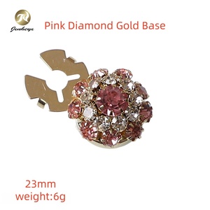 Chất lượng cao Hợp kim kẽm Rhinestone Khuy măng sét nút bìa cho áo sơ mi với flatback và Nickel miễn phí mạ - Product Image 6