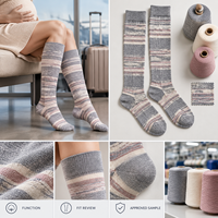 Chaussettes de compression graduées pour mollets, confort maternité, en fil mélangé, avec logo, format pack, échantillon, avis