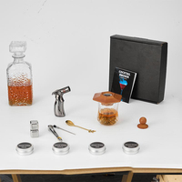 Foghat Chêne Bois Cocktail Fumeur Kit Haute Qualité Léger Whisky Potable Ensemble En Gros Prix Qualité Briquets Inclus