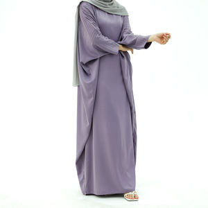 2025 Исламская одежда EID Luxury Kaftan Abaya Dubai со стразами атласная бабочка абайя летучая мышь скромное женское мусульманское платье - Product Image 4