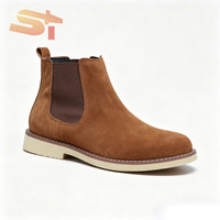 Bottes Martin SIKE pour hommes, style britannique, en cuir, à tige haute, avec doublure moelleuse, bottes mi-hautes et courtes, bottes de sécurité en daim