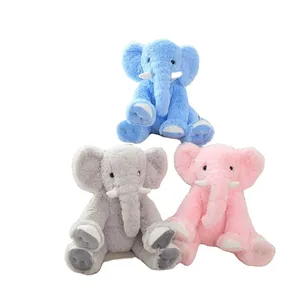 custom made NEW Cute Plush And Stuffed Baby Elephants pillow Toys With Big Ears Colorful Soft Plush Elephant pillow doll