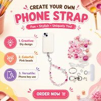 Kit de fabrication de bracelet de téléphone DIY avec perles, ensemble de fabrication de lanières de téléphone multifonctionnelles faites à la main pour enfants, jouet de bricolage de bijoux pour filles