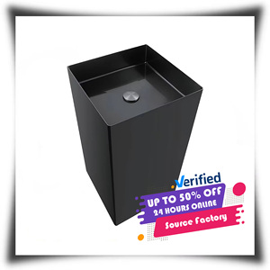 Lavabo Rectangular <span class=keywords><strong>de</strong></span> Acero Inoxidable Negro Hecho a Mano <span class=keywords><strong>de</strong></span> Lujo HG, Alta Calidad al por Mayor para Baños, Aseos y <span class=keywords><strong>Villas</strong></span> - Product Image 1