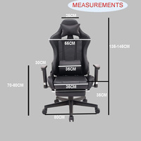 Chaise de bureau et de gaming en cuir PU avec logo personnalisé, rembourrage confortable, dossier réglable en hauteur, pivotante, roulettes mobiles, massage