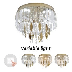 Plafonnier LED personnalisé pour bureau à domicile, couloir, allée, décoratif, 3 couleurs changeantes, plafonnier en cristal - Product Image 2