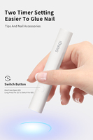 Lámpara de Uñas Snrqi, Nueva Llegada, Lámpara de Curado de Uñas UV LED K3 con Temporizador de 20S y 60S, Secador de Uñas Mini Profesional Inalámbrico para Gel UV