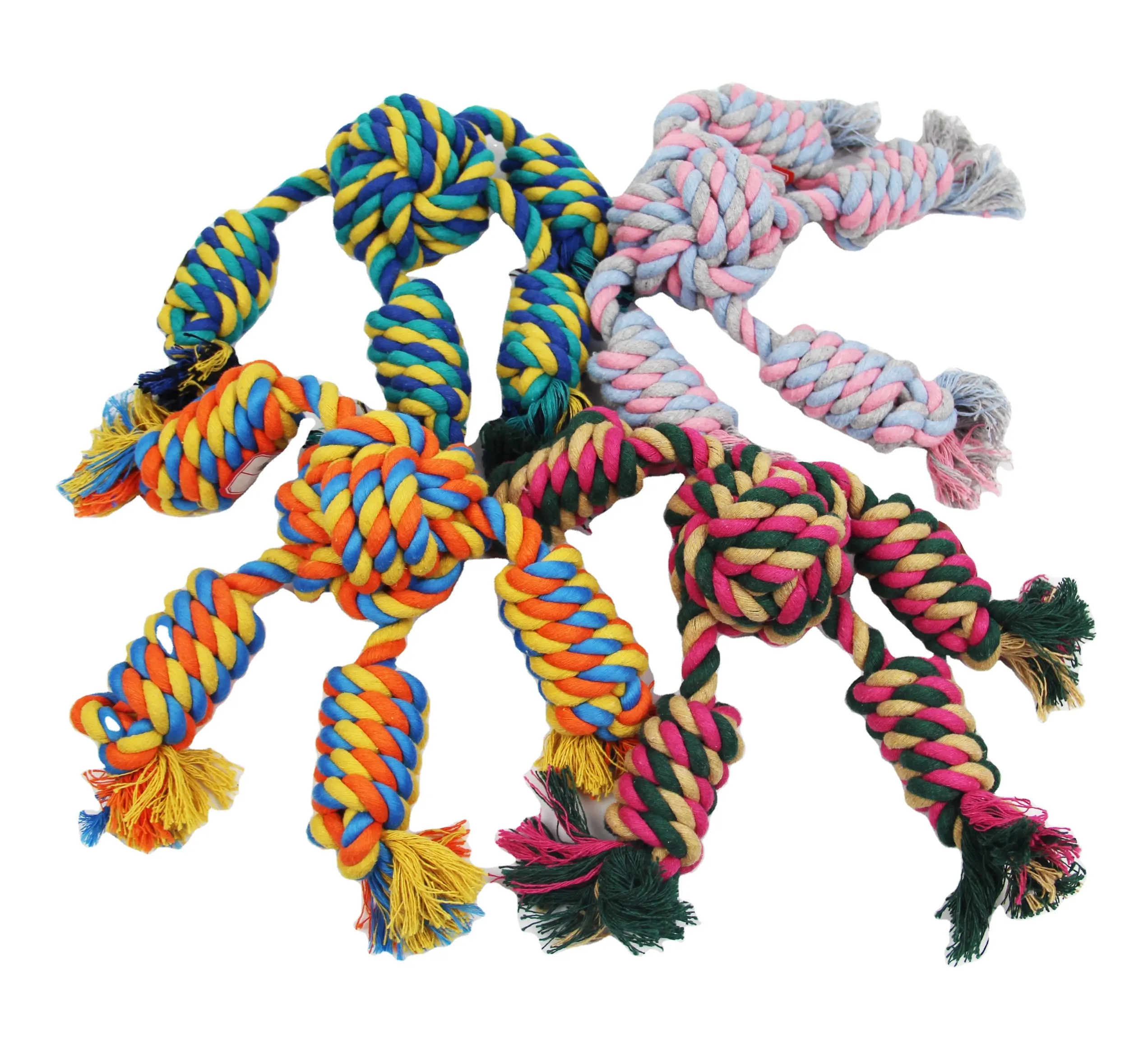 Free Samples Durable Bite Dog Toy Cheap Double Knot Rope Dog Chew Toy Rope Stuffed Dog Toys