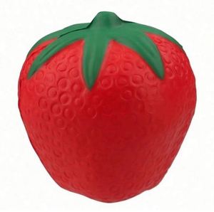 Custom <b>Logo</b> Promotional Gifts PU Foam Strawberry Shape Stress Ball Toy Strawberry Stress Reliever Ball - Product Image 1