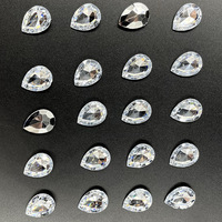 Promo Panas 500pcs Kristal Akrilik Ramah Lingkungan 13x18mm Bentuk Tetes, Rhinestone Flatback Tempel Lem untuk Pakaian, Aplikasi Pernikahan, Permata
