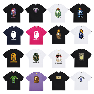 <span class=keywords><strong>Camiseta</strong></span> de punto informal de <span class=keywords><strong>manga</strong></span> <span class=keywords><strong>corta</strong></span> con cuello redondo y estampado de logotipo de dibujos animados de Ape, corte regular para <span class=keywords><strong>hombre</strong></span>, ideal para el verano. - Product Image 2