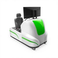 Simulateur de conduite automobile haute fidélité Topvoy TV-DS-001, cockpit durable en ABS, retour de force réaliste, certifié CE, 500W, 110V/220V