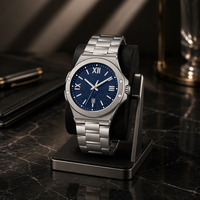 Montre à quartz multi-couches résistante à l'eau en acier inoxydable 304L avec verre saphir pour usage quotidien, pour les amoureux