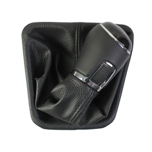Funda Protectora de Polvo para Palanca de Cambios, Cuero Negro, para Volkswagen Bora Lavida, Transmisión Manual - Product Image 1
