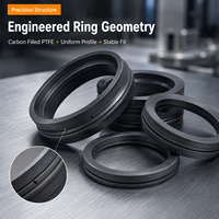 Anillos de Desgaste de PTFE Dlseals Rellenos de Carbono para Válvulas, Bombas, Cilindros Hidráulicos, Baja Fricción, Autolubricantes, Tamaño Personalizado, OEM