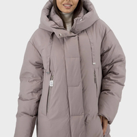 Blouson long matelassé en nylon avec logo personnalisé pour femme, manteau d'hiver oversize, épais et chaud, en duvet de canard, veste à bulles au-dessus du genou