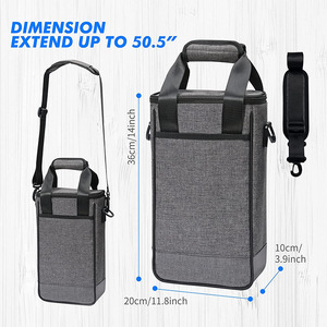 Portable Two Bottles Wine Tote Cooler Bag with Shoulder Strap Insulated Padded Thermal Wine Carrier Bag - Product Image 5
