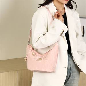 Lina Marie Women's Crossbody <b>Bag</b> Bucket Shape Zipper Closure Water Resistant Light Khaki Single Strap Everyday Outfits Summer - Product Image 3