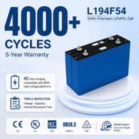 Celda de Batería CALB L194F54 LiFePO4 de 54Ah, 3.2V, Carga Rápida 4C para Integrador de Paquetes de Baterías, Carrito de Golf, Motocicleta Eléctrica