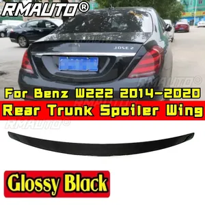 สปอยเลอร์หลังสำหรับรถยนต์เมอร์เซเดสเบนซ์ เอส-คลาส W222 S300 S350 S400 S500 S550 S63 4 ประตู ปี 2014-2020 ชุดแต่งสปอยเลอร์ฝากระโปรงท้าย - Product Image 2