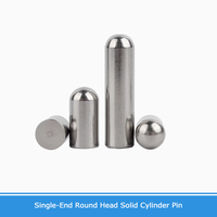 Goupille cylindrique pleine à tête ronde en acier inoxydable 304, à extrémité unique, M1 M2 M2.5 M3 M4 M5 M6 M8 pour positionnement de précision