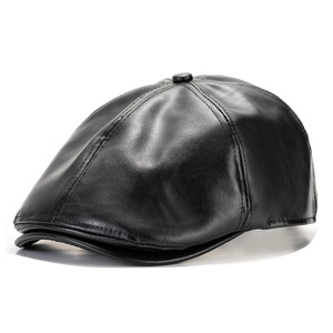 Cappello Piatto da <span class=keywords><strong>Donna</strong></span> in Pelle PU Stile Vintage Elegante Morbido e Confortevole Disponibile in Diversi Colori - Product Image 3