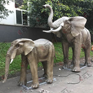 Parque zoológico decoración simulación elefante Animal familia modelo robótico Animatronic modelos animales - Product Image 4