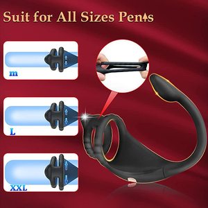 Silikon Adult Sexspielzeug Männlich tragen Lock Ring Back Court Massage Masturbation Spielzeug mit Fernbedienung