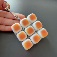 Porte-clés clavier personnalisé, Keycap Bread, Switches anti-stress, Porte-clés clavier mécanique LED, Jouet anti-stress, Cadeau promotionnel