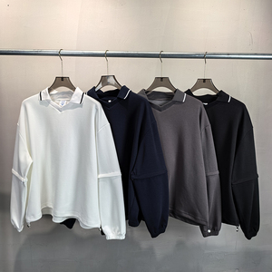Felpe con cappuccio nere da <span class=keywords><strong>uomo</strong></span>, modello <span class=keywords><strong>cropped</strong></span> e boxy fit, di alta qualità, pesanti, senza logo, personalizzabili con logo. - Product Image 2
