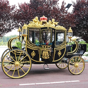 Carruaje Eléctrico Negro para Bodas, Carruaje Real de Cuatro Ruedas, Personalizado para Turismo, Transporte Especial en Venta - Product Image 3