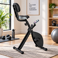 Vélo d'appartement pliable K-FIT GS-3.3-8 de haute qualité avec résistance magnétique et moniteur pour l'exercice aérobie à domicile