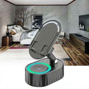 Soporte Universal para Teléfono de Escritorio con Altavoz Inalámbrico, Luz LED, Cargador de Batería Externa, Base Giratoria Flexible para Móviles y Tablets, ABS - Product Image 2