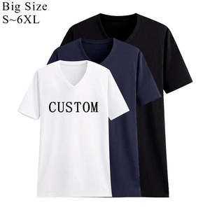 เสื้อยืดคอวีพิมพ์ลายสำหรับผู้ชายเสื้อยืดผ้าฝ้ายสีขาวเสื้อยืดสีขาวพิมพ์ลายได้เองแบบ DIY สำหรับภาพหรือโลโก้ของคุณ - Product Image 3