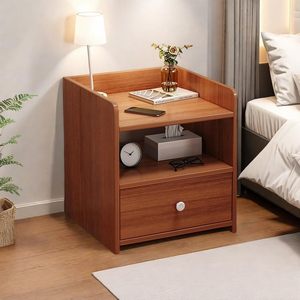 Table de chevet moderne en bois massif avec <span class=keywords><strong>plateau</strong></span> et tiroir <span class=keywords><strong>pour</strong></span> chambre à coucher 47x39x48cm - Product Image 1