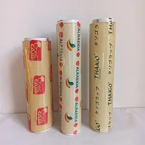 10 Mic PE Material Cling Film para empacar alimentos Homeuse Soft PVC Cling Film