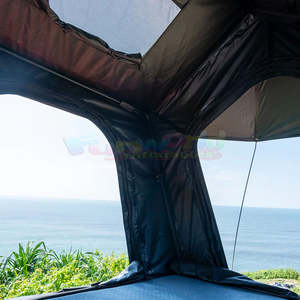 Tienda de techo 3-4 personas triángulo Solar Camping Dachzelt Auto tienda de techo de aluminio con cubierta dura tienda de techo - Product Image 6