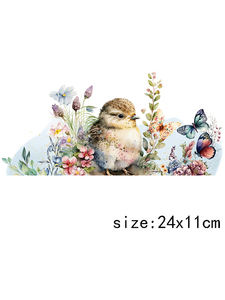 LETOP 1pcs Autocollants de transfert d'animaux mignons Honeybee Elephant Chicken Kitten UV pour DTF Wraps 160z - Product Image 6