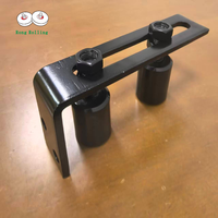 Clip de porte moderne noir Rong Rolling, peinture électrophoretique durable, installation facile pour porte coulissante automatique