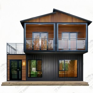 Rumah Kontainer 2 Lantai Berkualitas Tinggi 40FT, Rumah Kontainer Mewah, Rumah Kontainer Kayu - Product Image 5