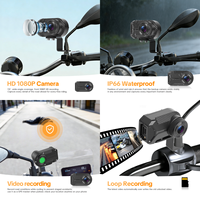 Caméra de tableau de bord pour moto Podofo, étanche IP66, enregistrement en boucle, suivi, 1080P HD, mini enregistreur WiFi sans écran, vente en gros OEM